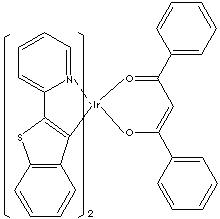 BIS[2-(2’-BENZOTHIENYL) PYRIDINATO-N,C3’](1,3-DIPHENYL-1,3-PENTANEDIONATE) IRIDIUM (III)